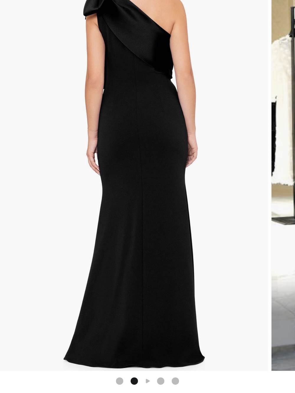 BETSY & ADAM- One-Shoulder Draped Evening Gown- 10